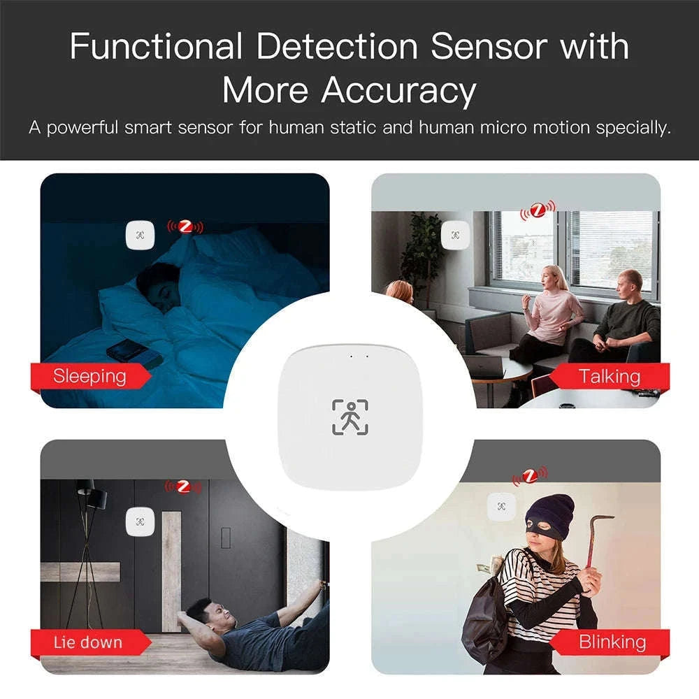 Smart mmWave Human Presence Sensor with Light & Distance Detection-5.8G Wall Wifi / China Mainland