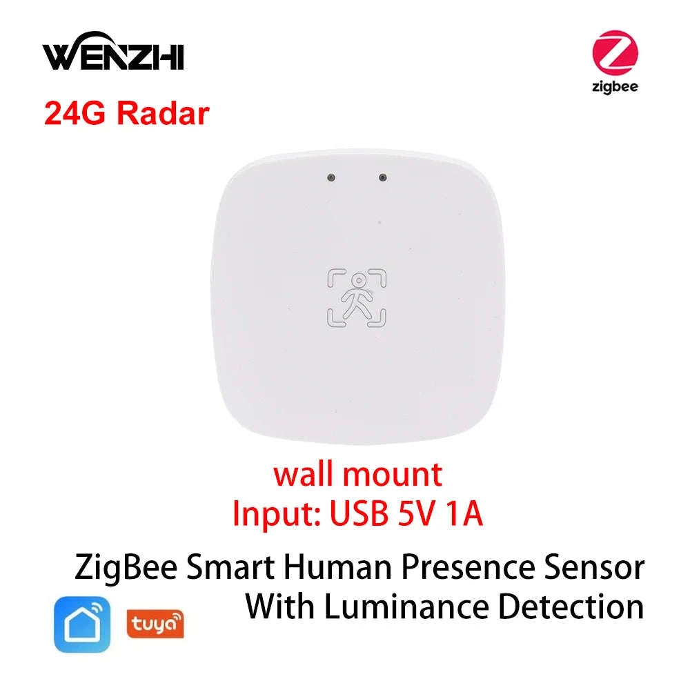 Smart mmWave Human Presence Sensor with Light & Distance Detection-5.8G Wall Wifi / China Mainland