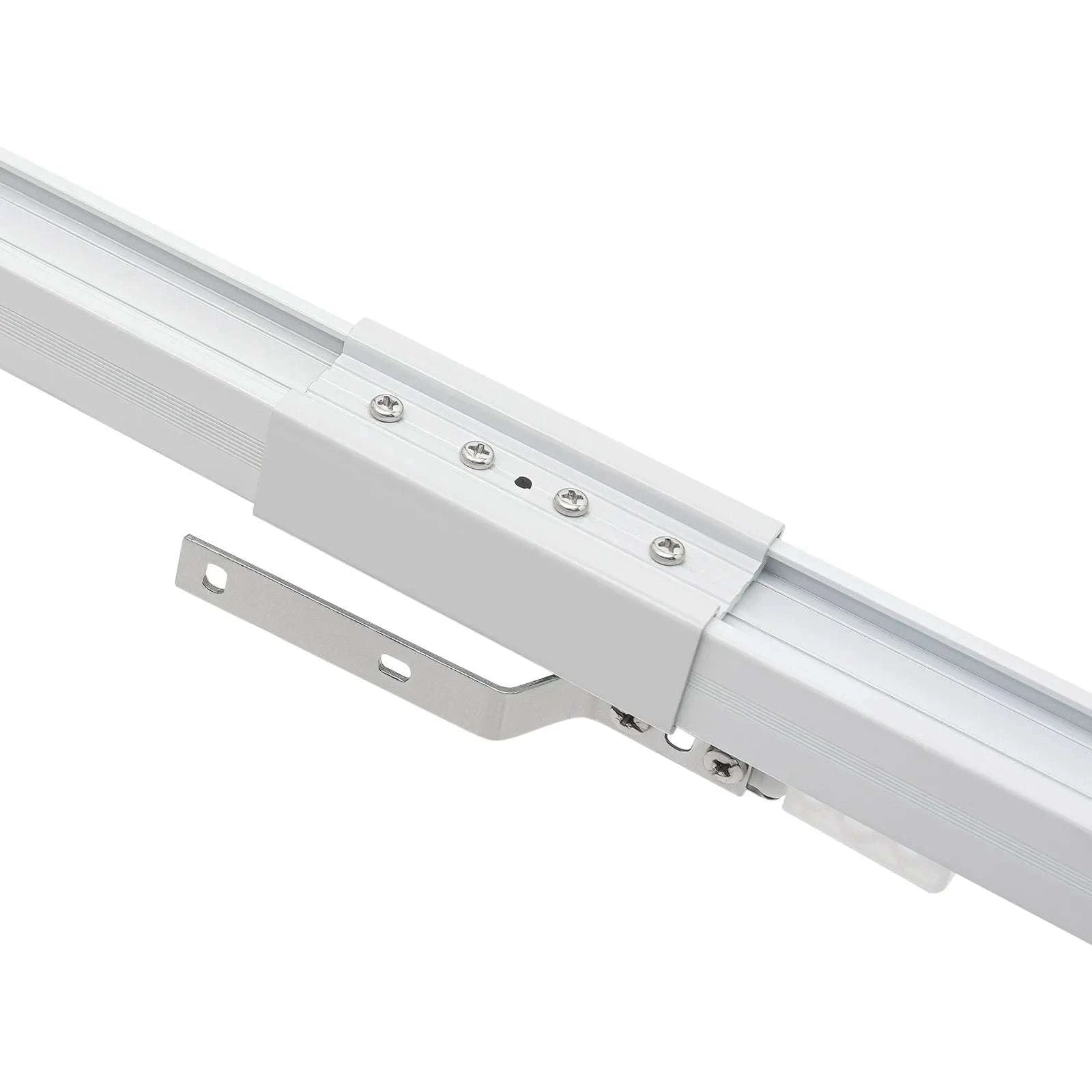 Smart Motorized Curtain Track with Remote, Timer & Quiet 13ft Rail-White / United States