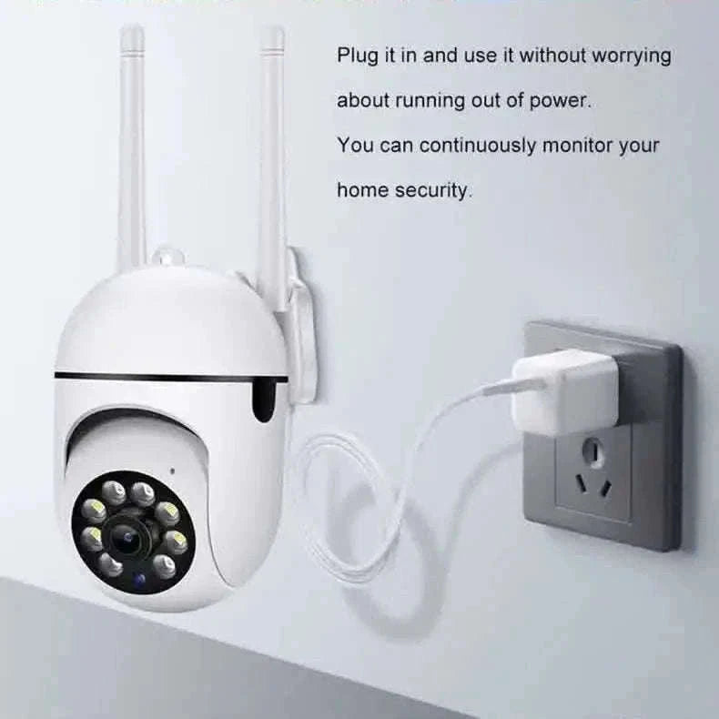 Smart Outdoor WiFi Security Camera 1080P Color Night Vision 2-Way Audio-EU Plug
