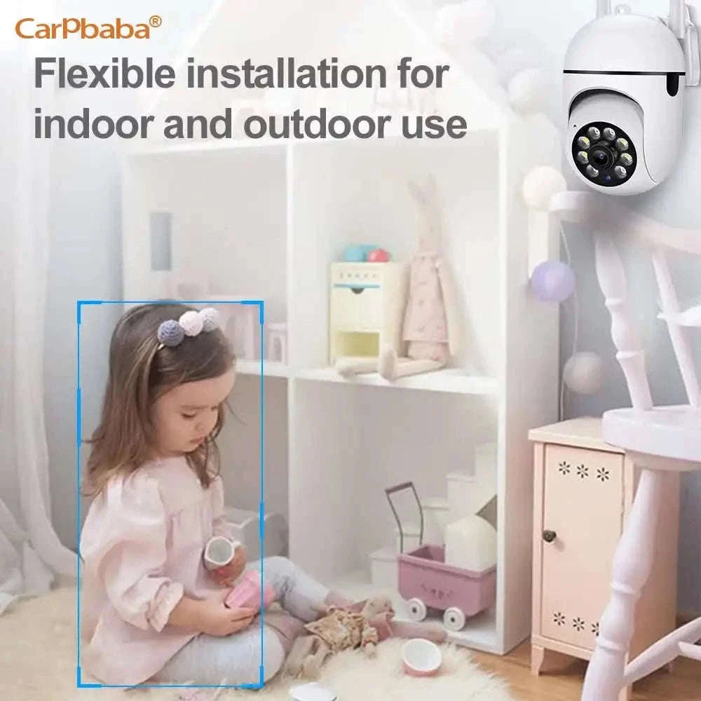 Smart Outdoor WiFi Security Camera 1080P Color Night Vision 2-Way Audio-EU Plug