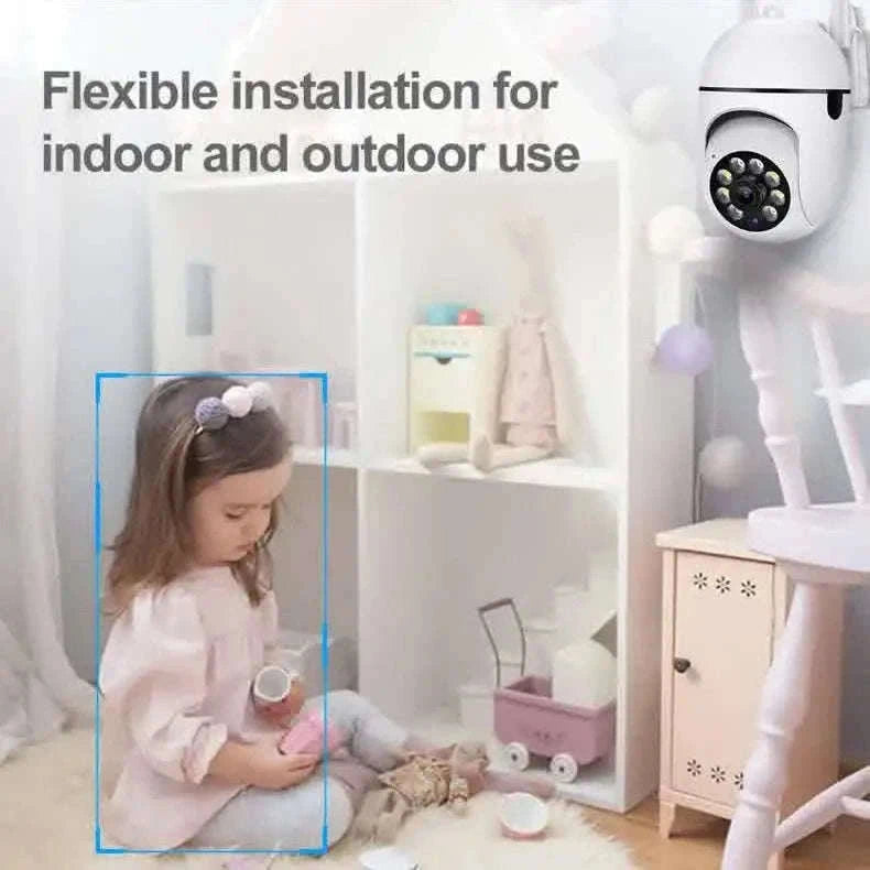Smart Outdoor WiFi Security Camera 1080P Color Night Vision 2-Way Audio-EU Plug