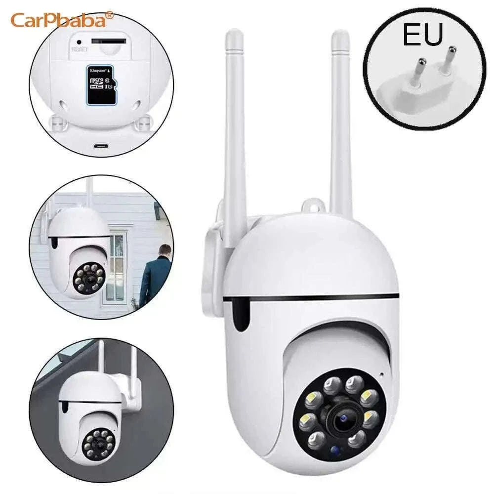 Smart Outdoor WiFi Security Camera 1080P Color Night Vision 2-Way Audio-EU Plug
