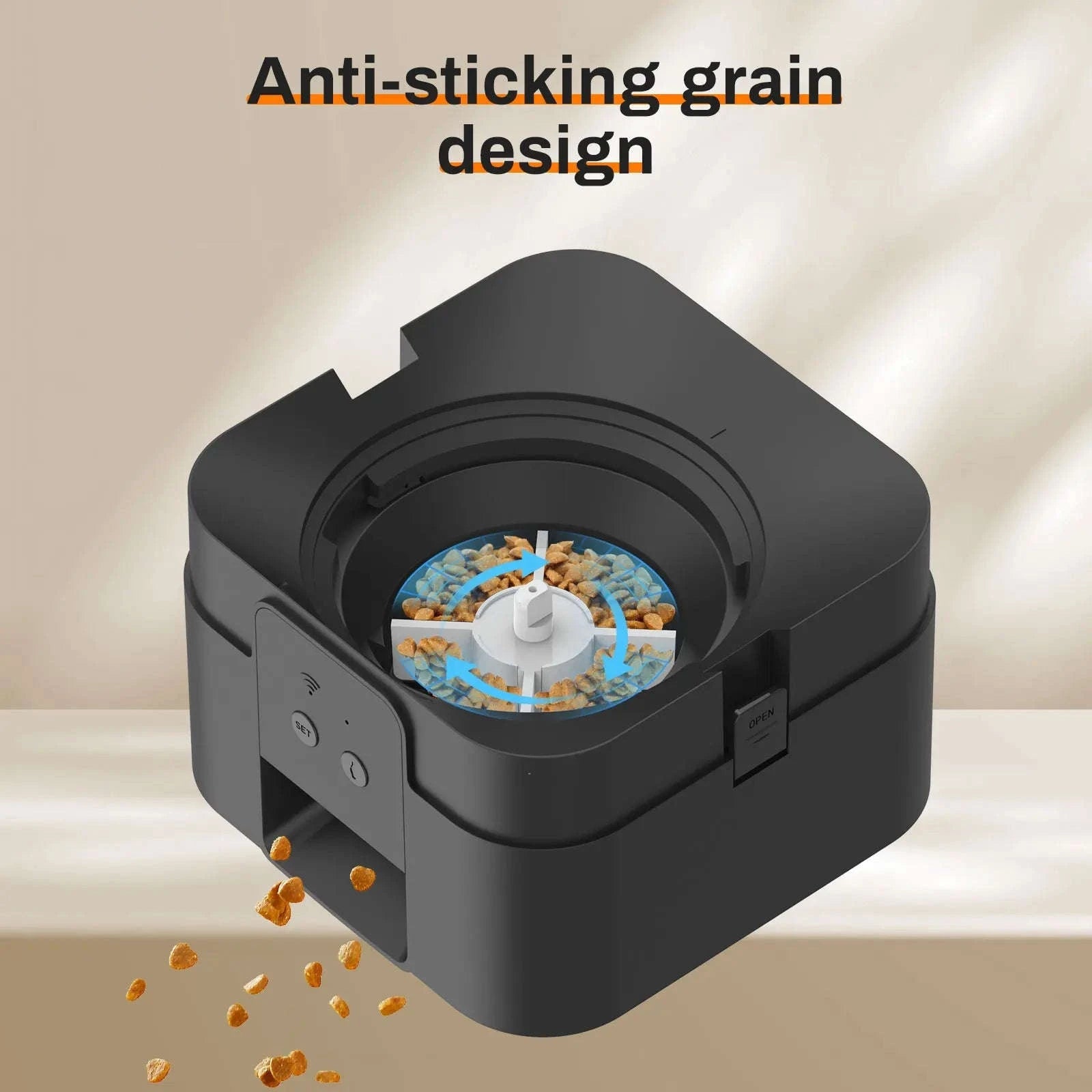 Smart Pet Feeder Automatic Cat & Dog Food Dispenser-Black Button Feeder