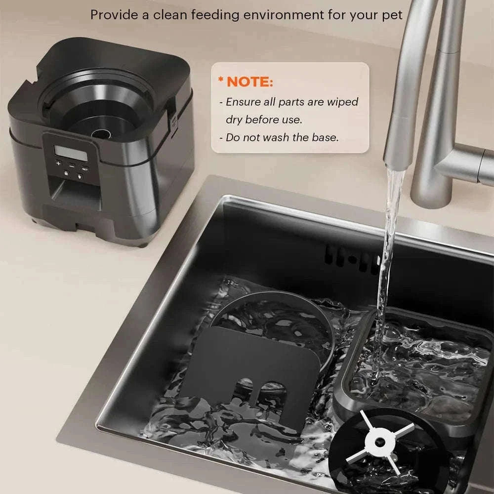 Smart Pet Feeder Automatic Cat & Dog Food Dispenser-Black Button Feeder