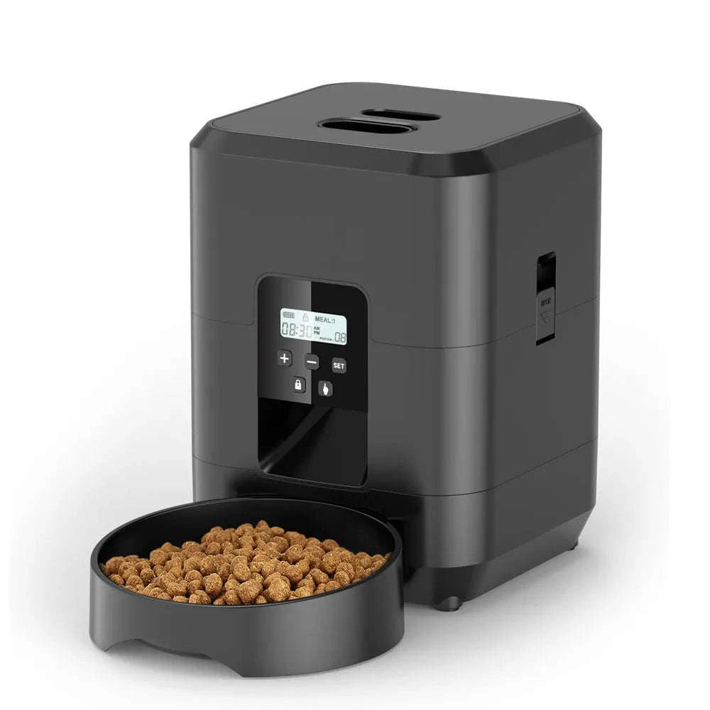 Smart Pet Feeder Automatic Cat & Dog Food Dispenser-Black Button Feeder