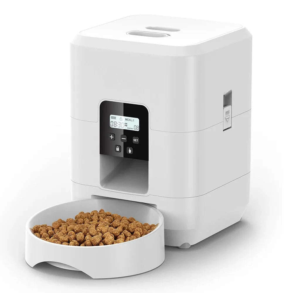Smart Pet Feeder Automatic Cat & Dog Food Dispenser-Black Button Feeder
