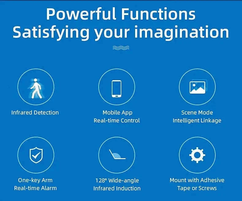 Smart PIR Motion Sensor for Home Automation Routines-WiFI Ver 1PCS