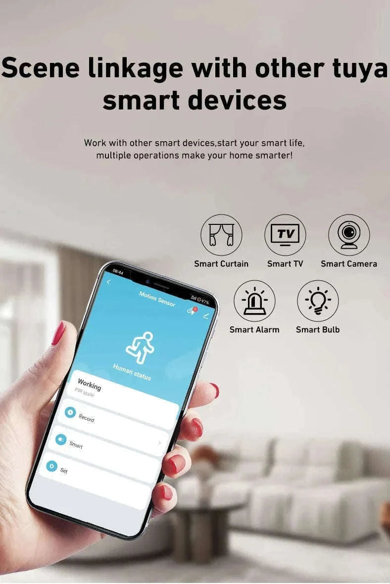 Smart PIR Motion Sensor for Home Automation Routines-WiFI Ver 1PCS