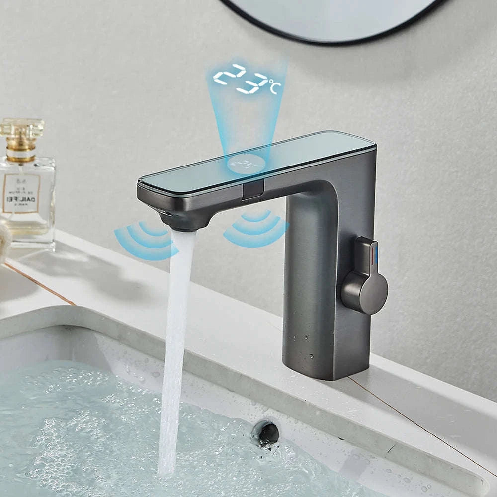 Smart Sensor Basin Faucet-Brushed Grey / CHINA