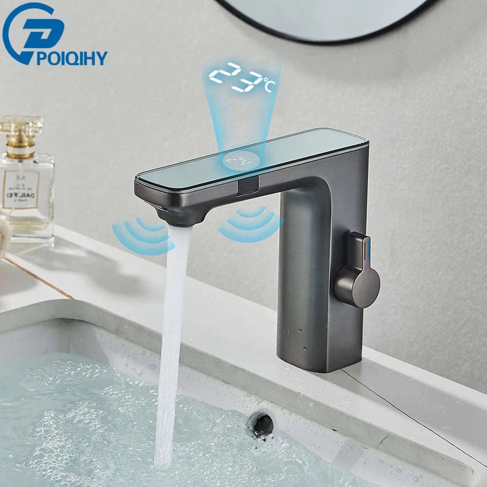 Smart Sensor Basin Faucet-Brushed Grey / CHINA
