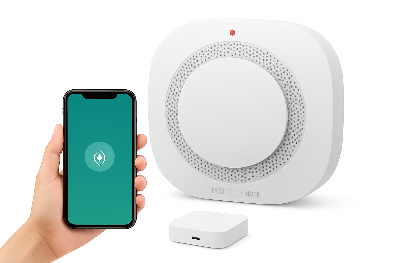 スマート煙感知器 アプリ通知対応 ZigBeeまたはWiFi火災警報センサー