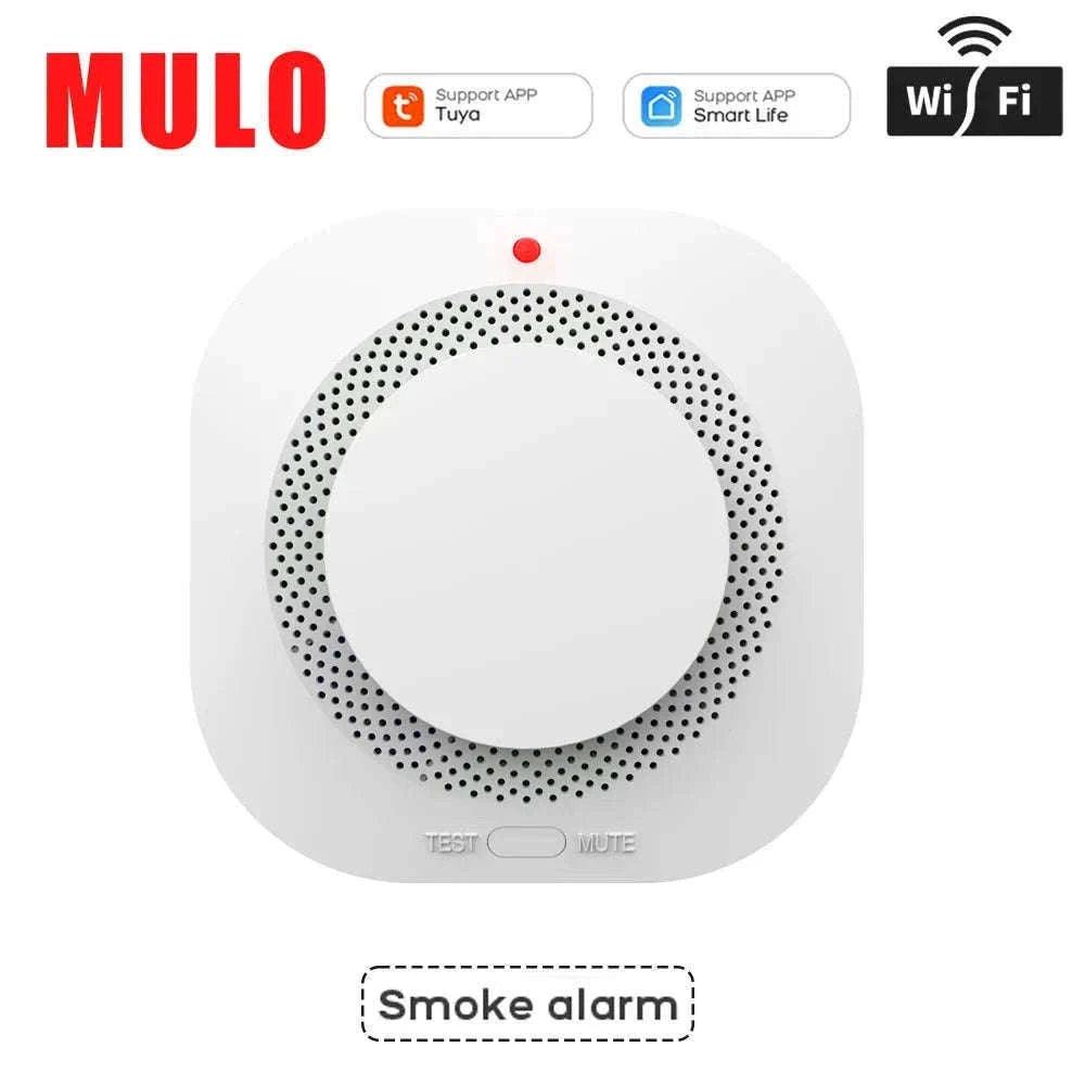 Smart Smoke Detector with App Alerts ZigBee or WiFi Fire Alarm Sensor-