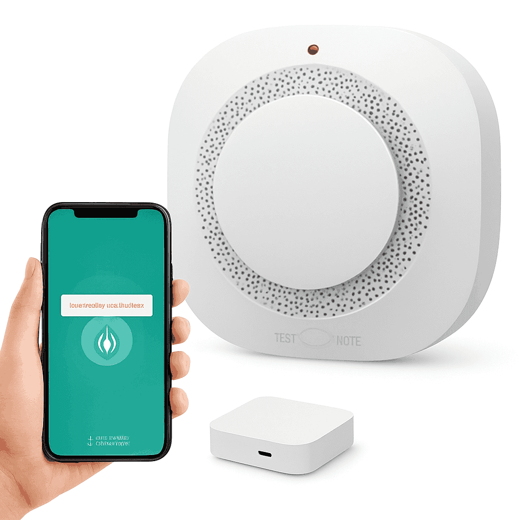 Smart Smoke Detector with App Alerts ZigBee or WiFi Fire Alarm Sensor-