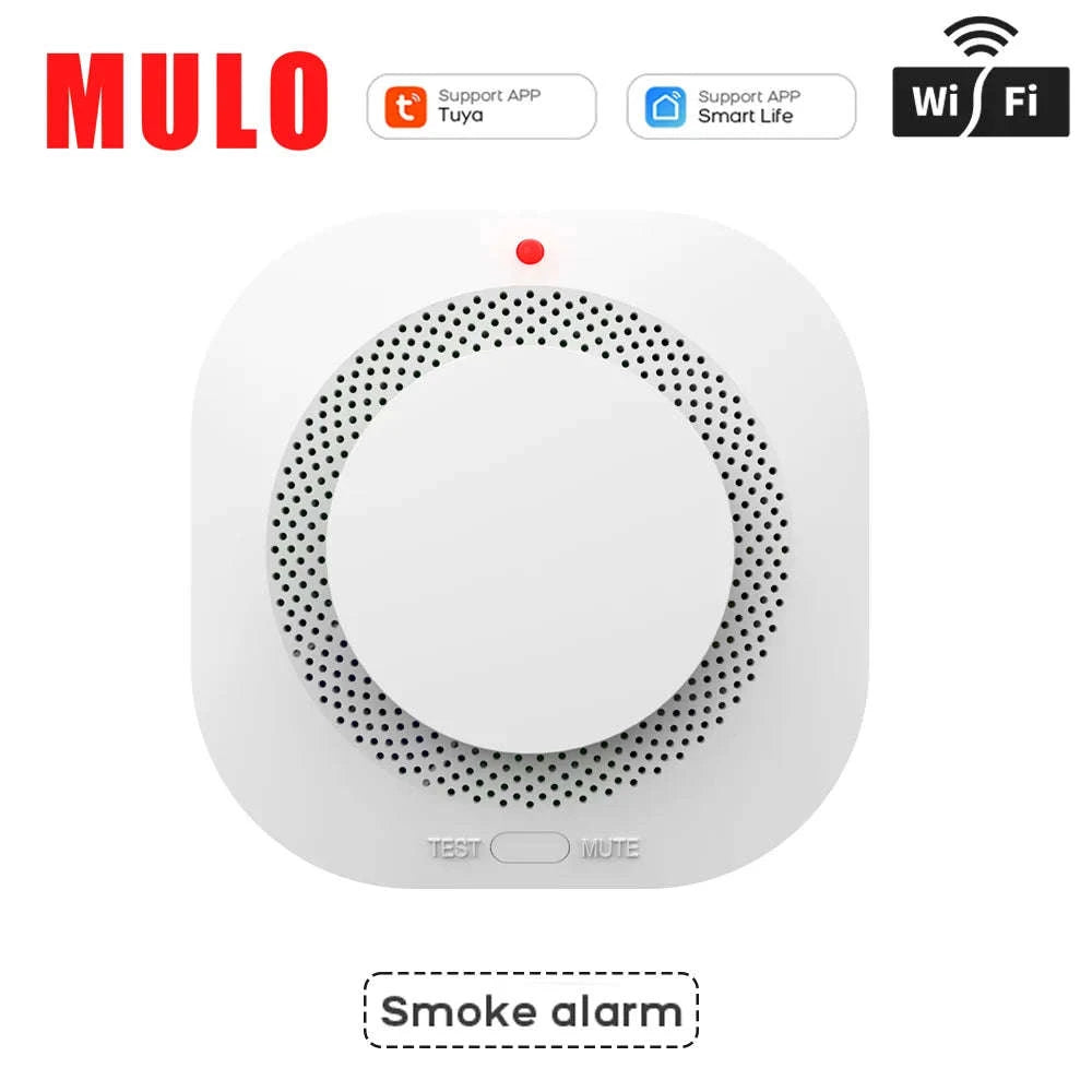 Smart Smoke Detector with App Alerts ZigBee or WiFi Fire Alarm Sensor-Zigbee Smoke Sensor