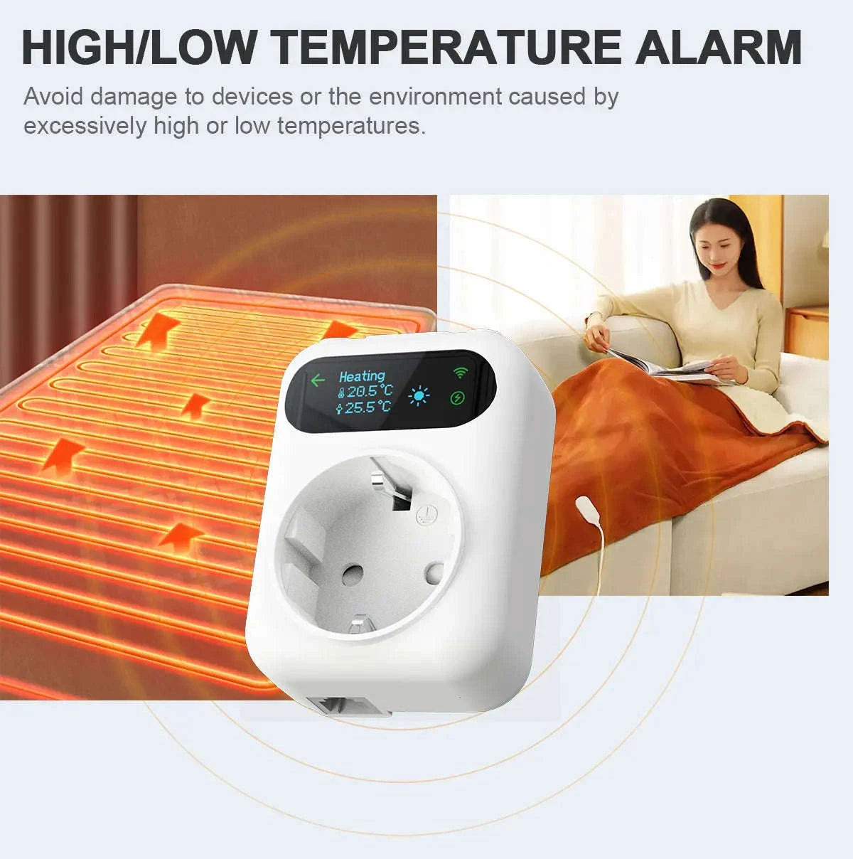 Smart Thermostat Socket Plug-WiFi / 110-240V