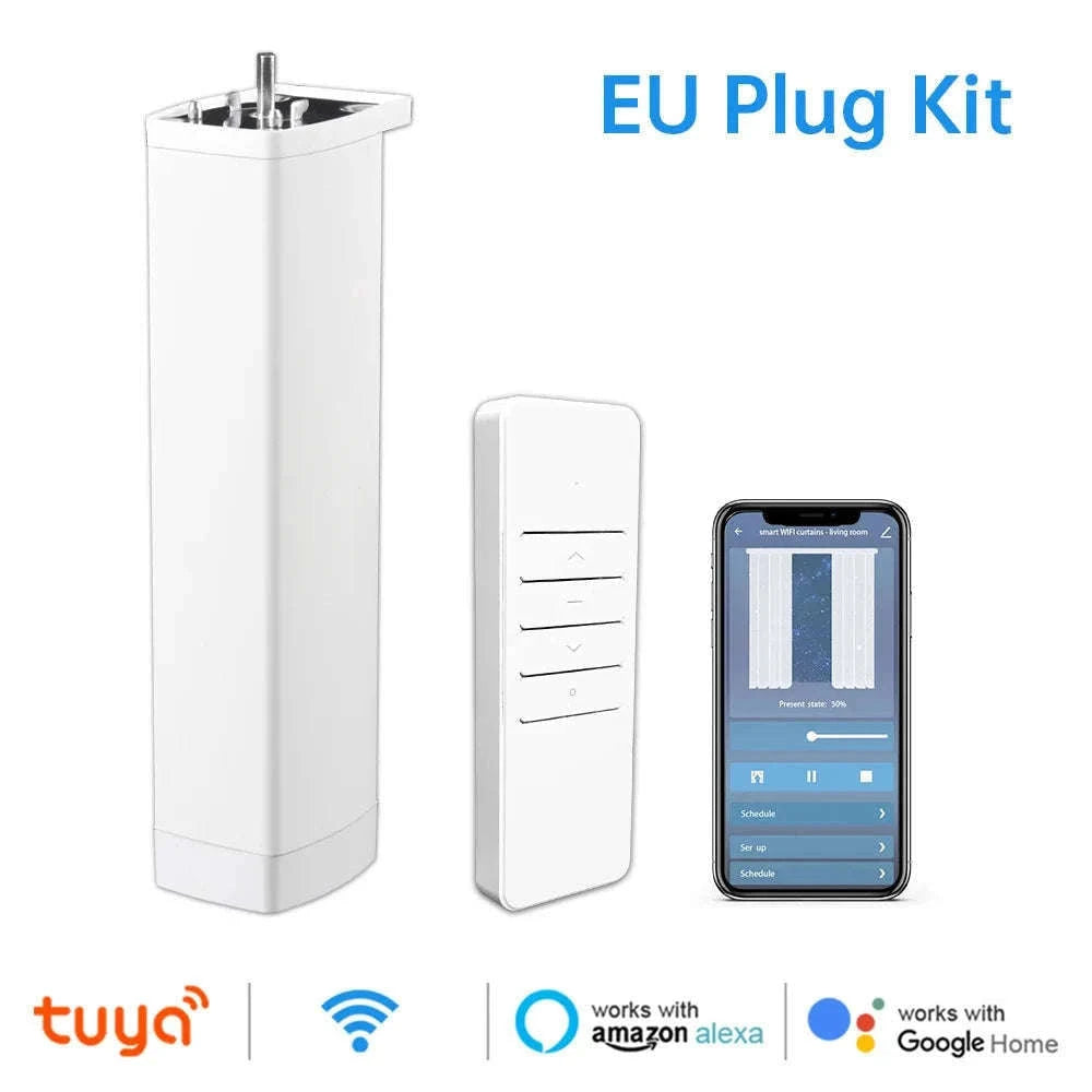 Smart Tuya Electric Curtain Motor 40KG for Quiet Automation-US PLUG (ZIGBEEI) / Motors and remote