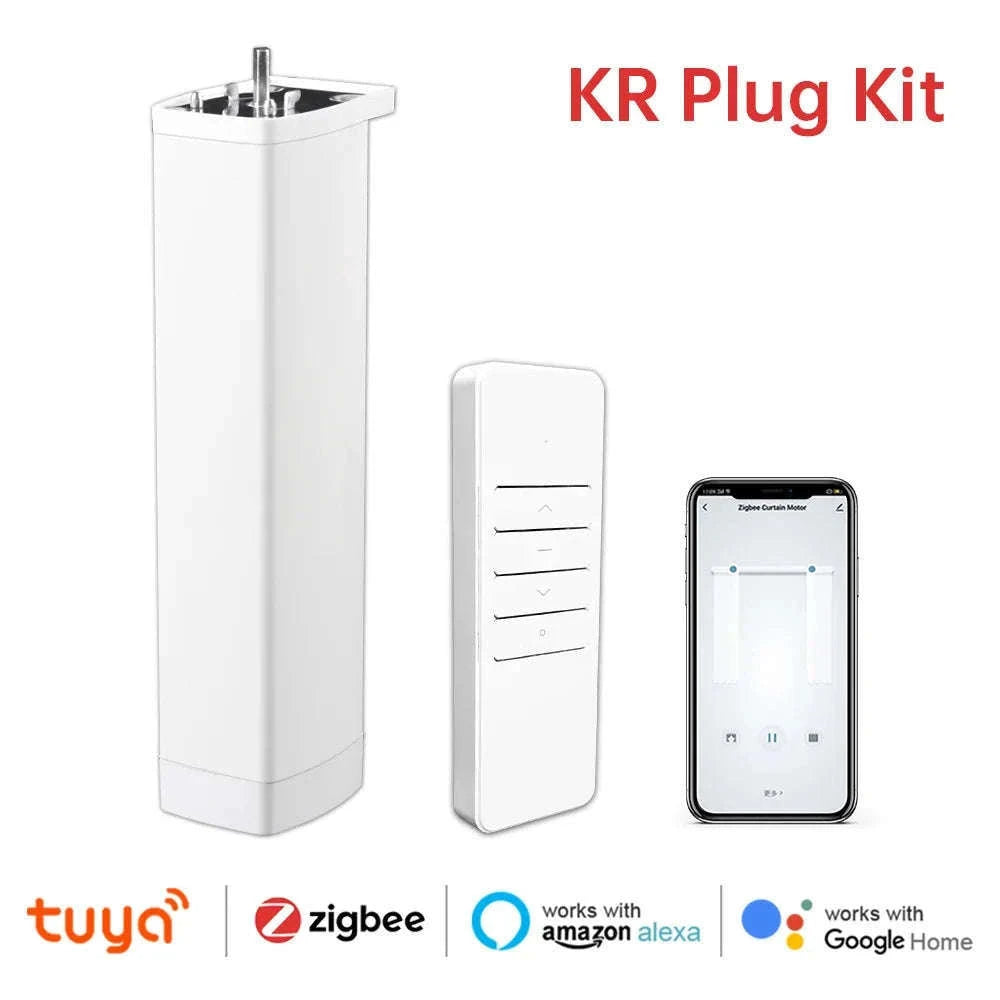 Smart Tuya Electric Curtain Motor 40KG for Quiet Automation-US PLUG (ZIGBEEI) / Motors and remote