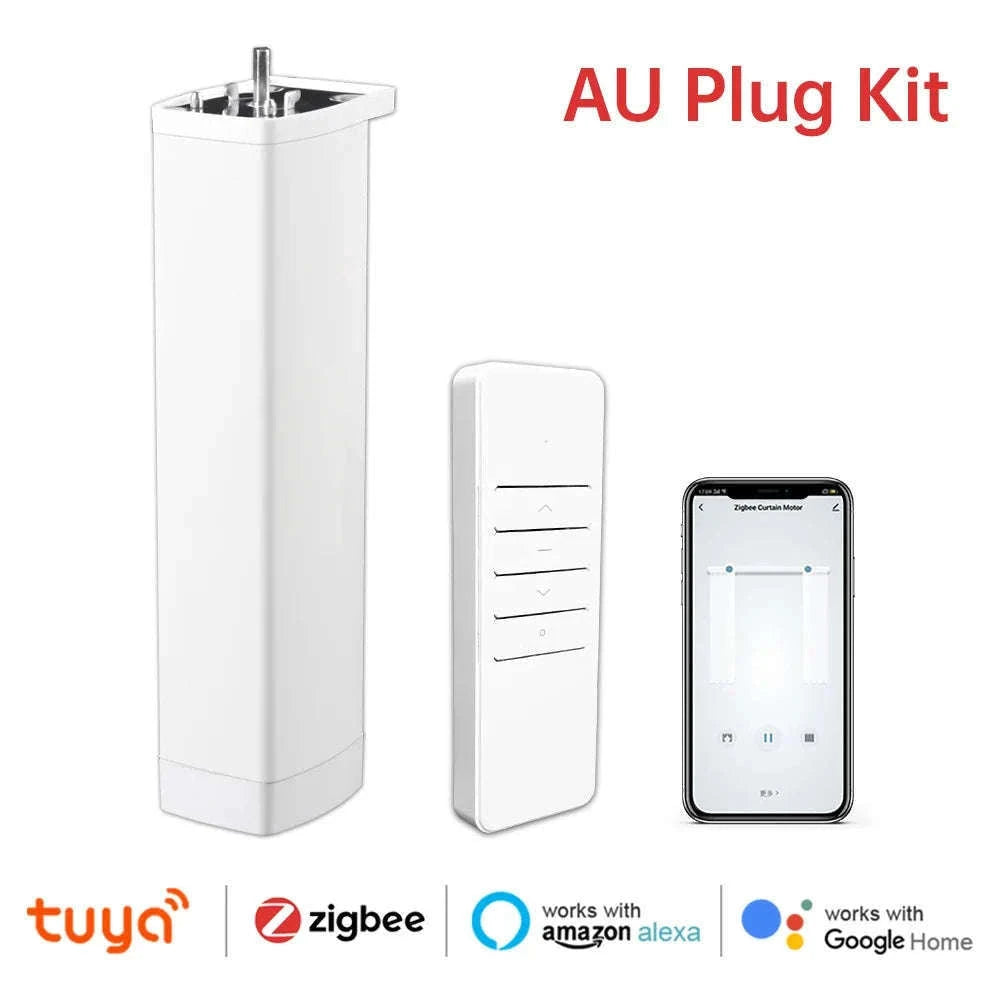 Smart Tuya Electric Curtain Motor 40KG for Quiet Automation-US PLUG (ZIGBEEI) / Motors and remote