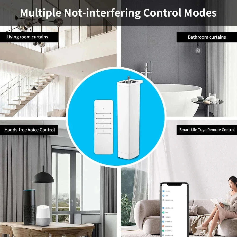 Smart Tuya Electric Curtain Motor 40KG for Quiet Automation-US PLUG (ZIGBEEI) / Motors and remote