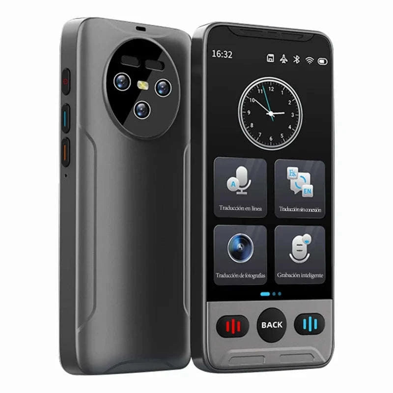 Smart Voice Translator with Touch Screen, HD Camera and Offline Mode-Grey / China Mainland