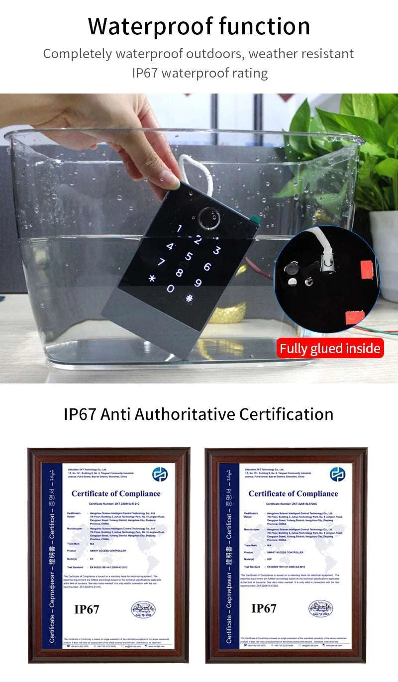 Smart WiFi & Bluetooth Door Lock Keypad with App Control Access-K3QW