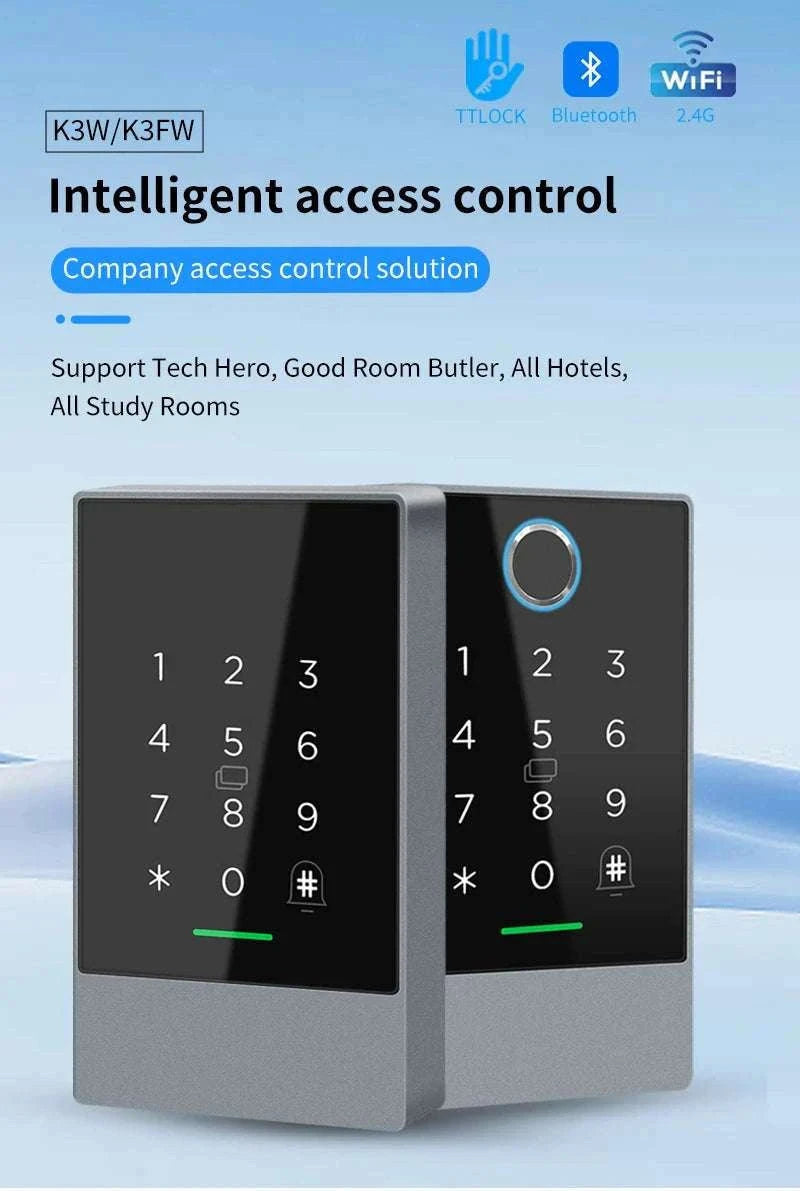 Smart WiFi & Bluetooth Door Lock Keypad with App Control Access-K3QW