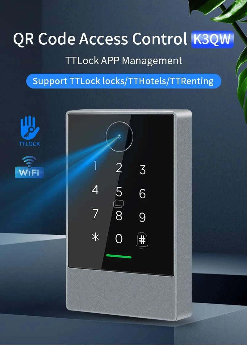 Smart WiFi & Bluetooth Door Lock Keypad with App Control Access-K3QW
