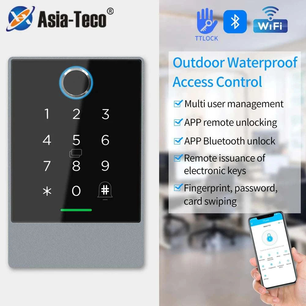 Smart WiFi & Bluetooth Door Lock Keypad with App Control Access-K3QW