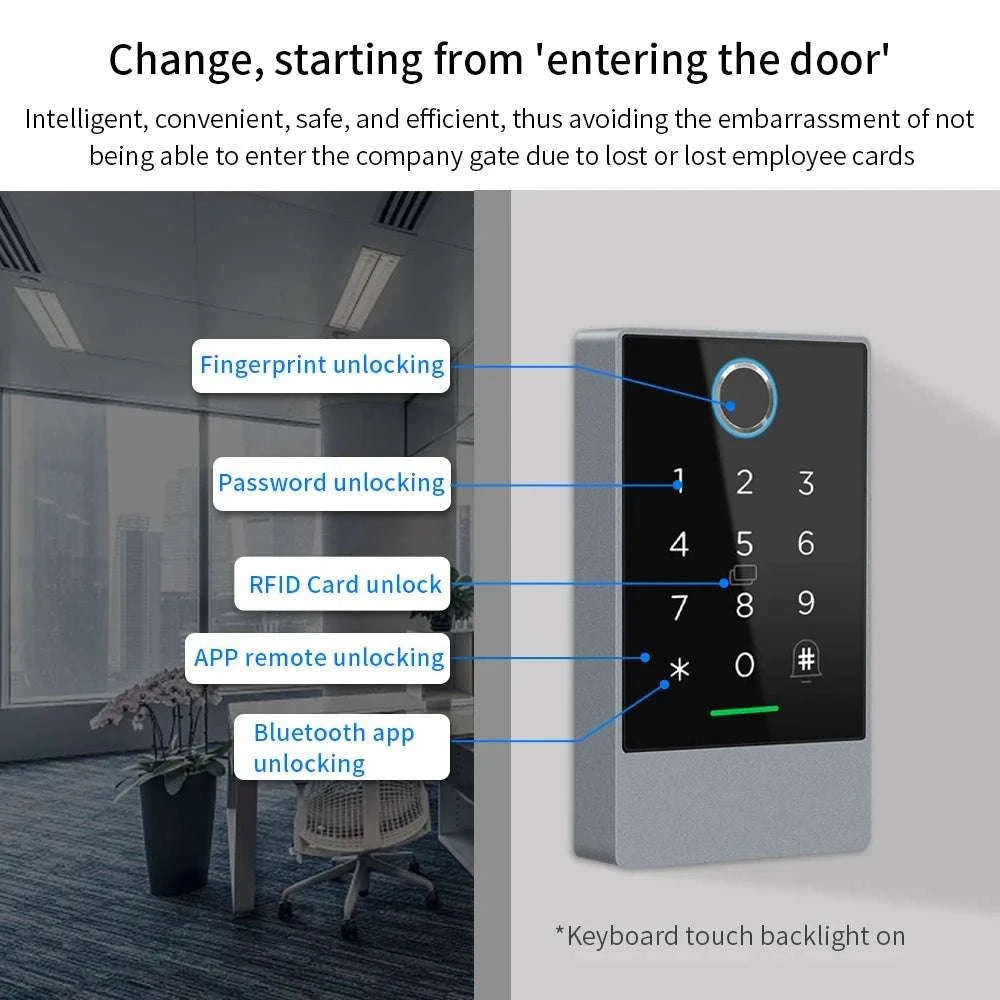 Smart WiFi & Bluetooth Door Lock Keypad with App Control Access-K3QW