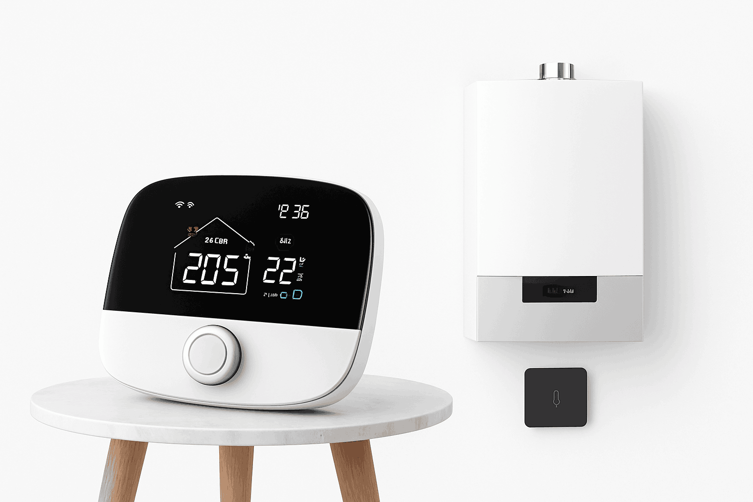 Smart WiFi Thermostat for Floor Heating-WiFi(Black) / Wireless