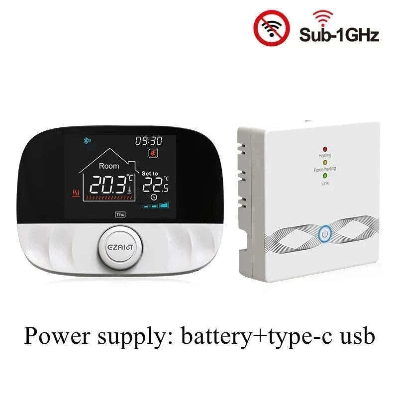 Smart WiFi Thermostat for Floor Heating-WiFi(Black) / Wireless