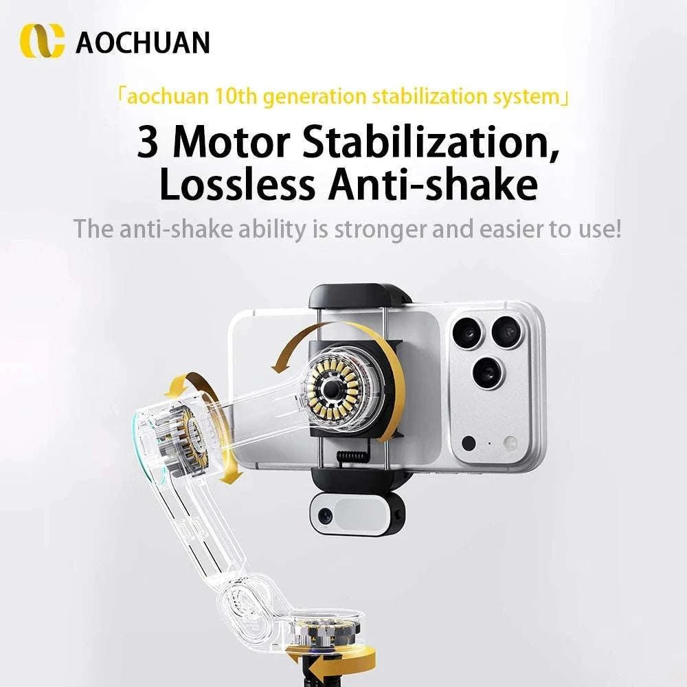 Smart X3 3‑Axis Gimbal Stabilizer with Remote-Black AI / China Mainland