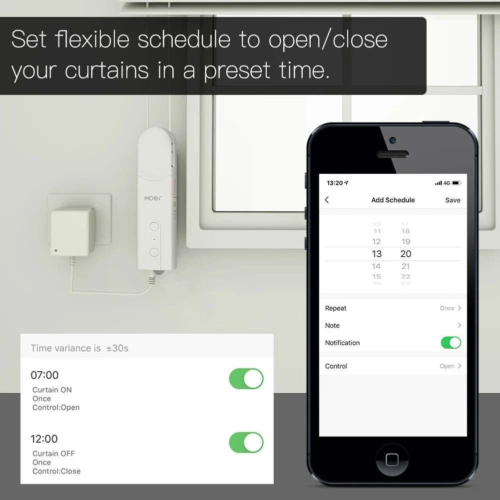 Smart ZigBee Motorized Blind Drive with App & Voice Control-Type-C port 1 PC / United States