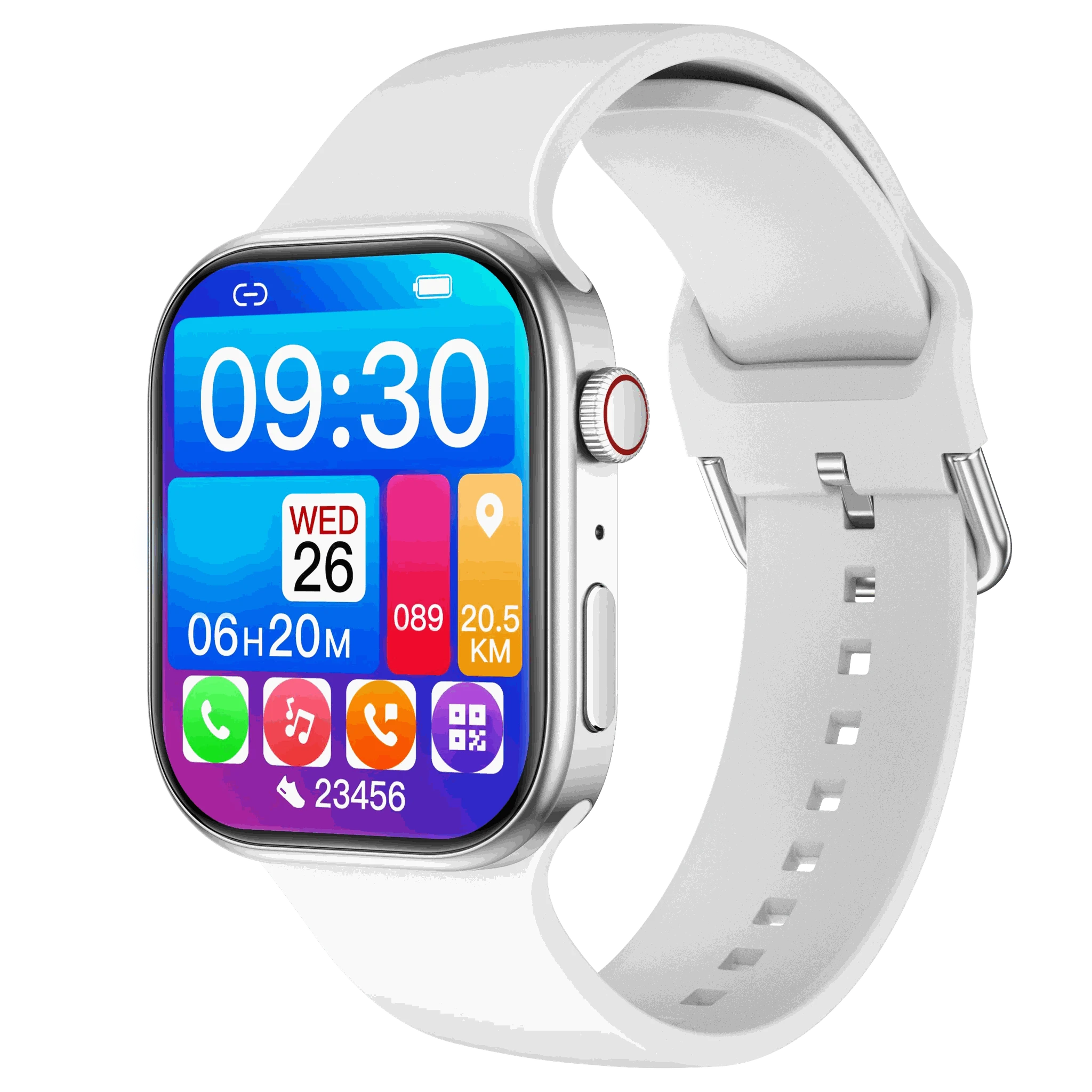 Smartwatch 1.83" HD Display with Bluetooth Calling & Fitness Tracking-White / For apple watch / United States