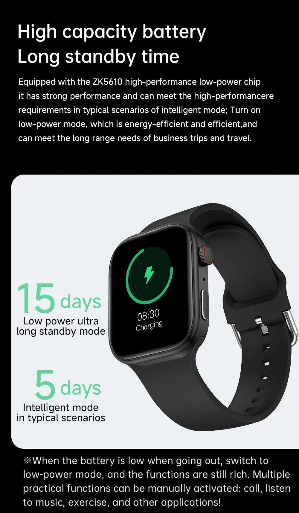 Smartwatch 1.83" HD Display with Bluetooth Calling & Fitness Tracking-White / For apple watch / United States