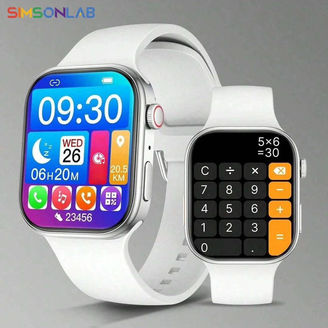 Smartwatch 1.83" HD Display with Bluetooth Calling & Fitness Tracking-White / For apple watch / United States