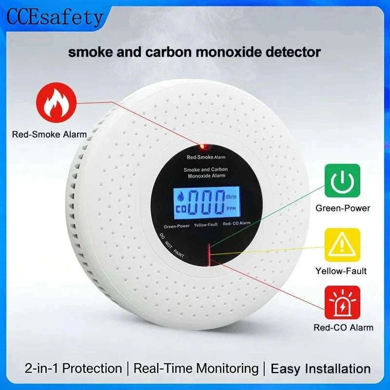 Smoke and Carbon Monoxide Detector with LCD Display-1-PACK / China Mainland