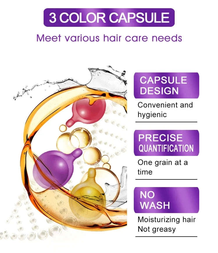 Smooth Silky Hair Vitamin Capsule Keratin Complex Oil-Repair damaged hair / CHINA