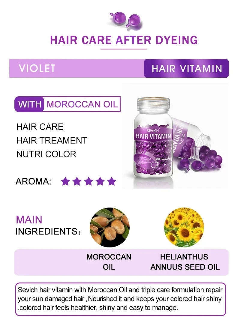 Smooth Silky Hair Vitamin Capsules with Keratin Complex-