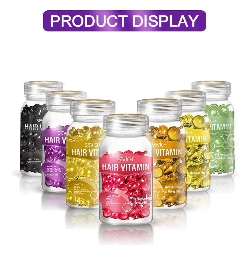 Smooth Silky Hair Vitamin Capsules with Keratin Complex-