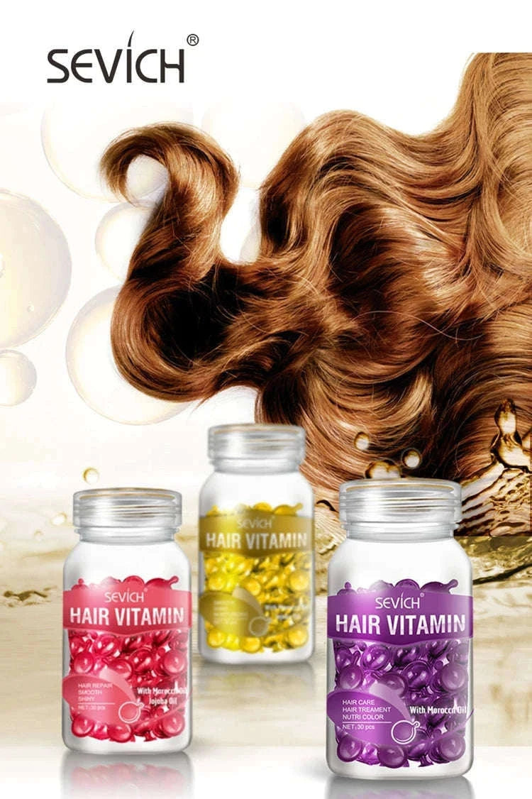 Smooth Silky Hair Vitamin Capsules with Keratin Complex-