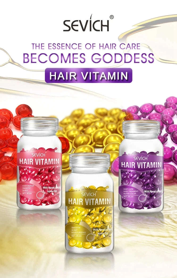 Smooth Silky Hair Vitamin Capsules with Keratin Complex-