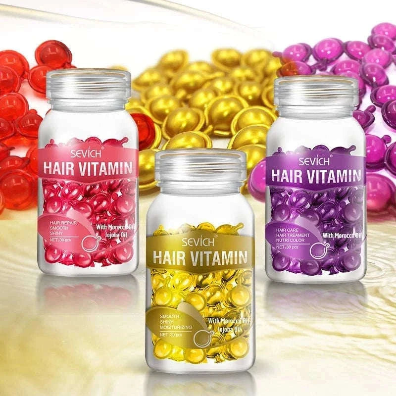 Smooth Silky Hair Vitamin Capsules with Keratin Complex-