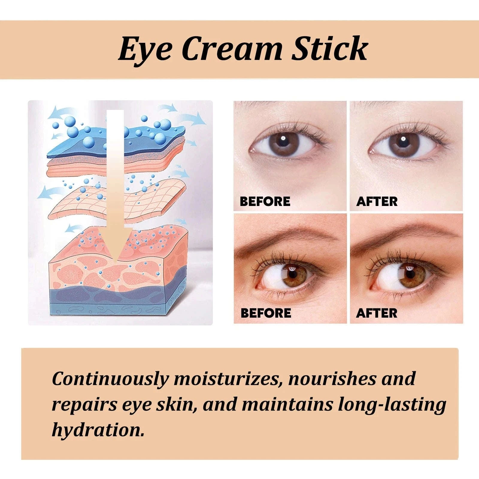 Snail Essence Eye Cream Stick for Dark Circles & Fine Lines-Default Title