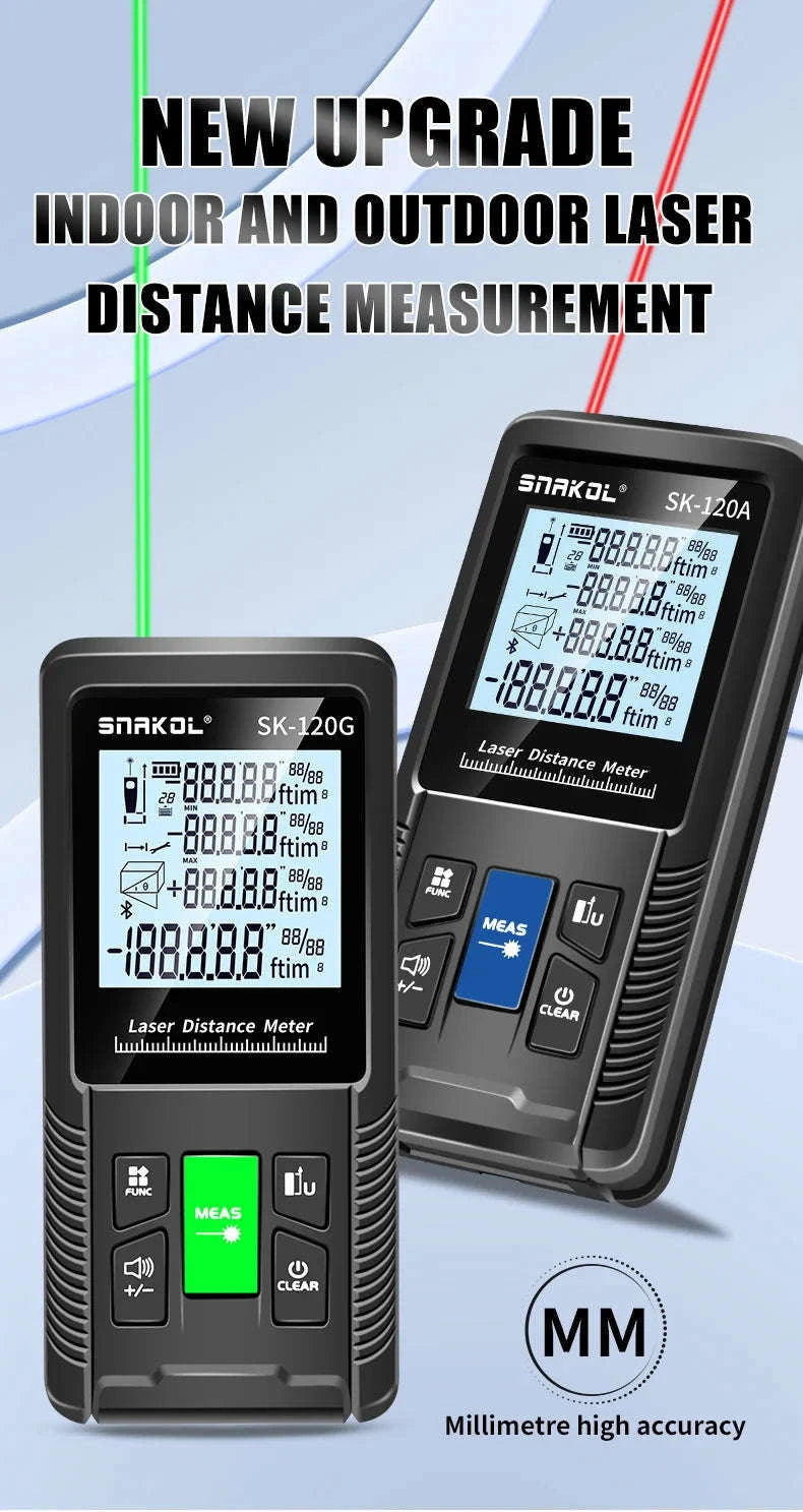 Snakol Laser Tape Measure with Red & Green Laser Precision-SK-50G