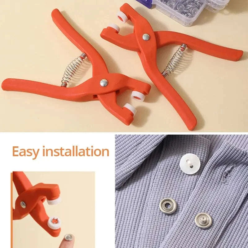 Snap Button Kit with Hand Pliers-A