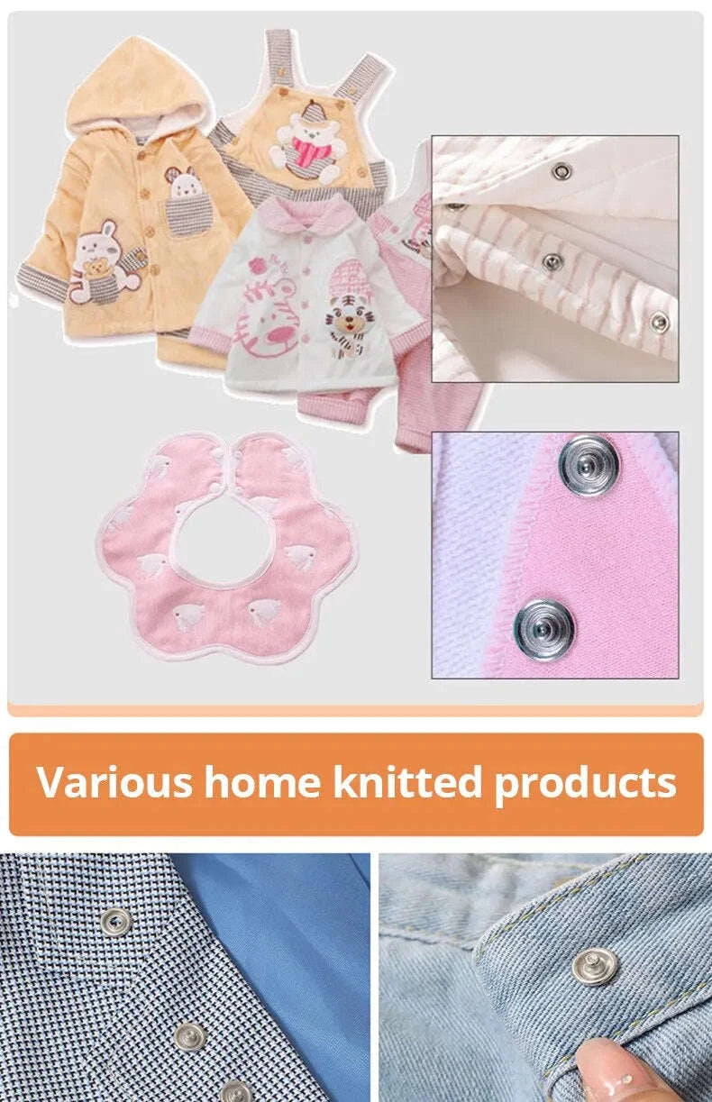 Snap Button Kit with Hand Pliers-A