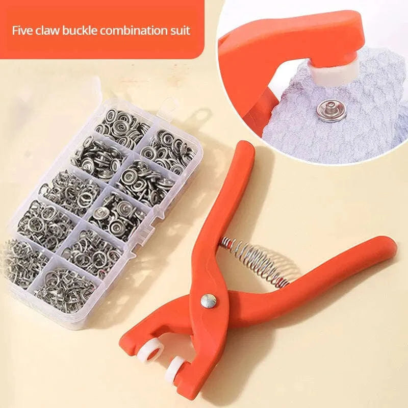 Snap Button Kit with Hand Pliers-A