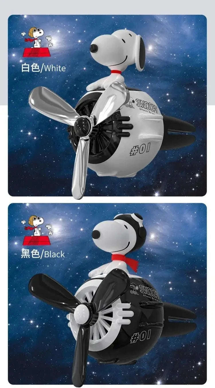 Snoopy Air Freshener Flying Propeller Pilot Series Car Decor-white